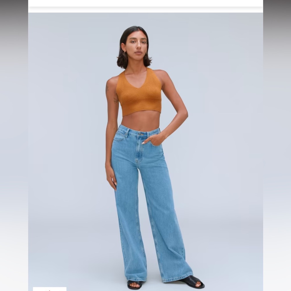 Everlane The Baggy Jean, High Rise, Wide Leg Size 30